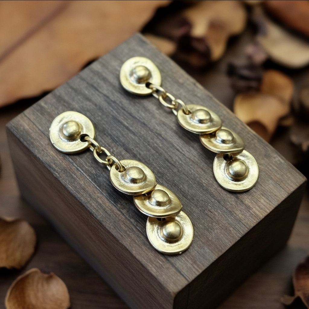 Pendientes Oval Dorados