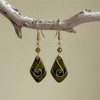 Pendientes Delhi Verde