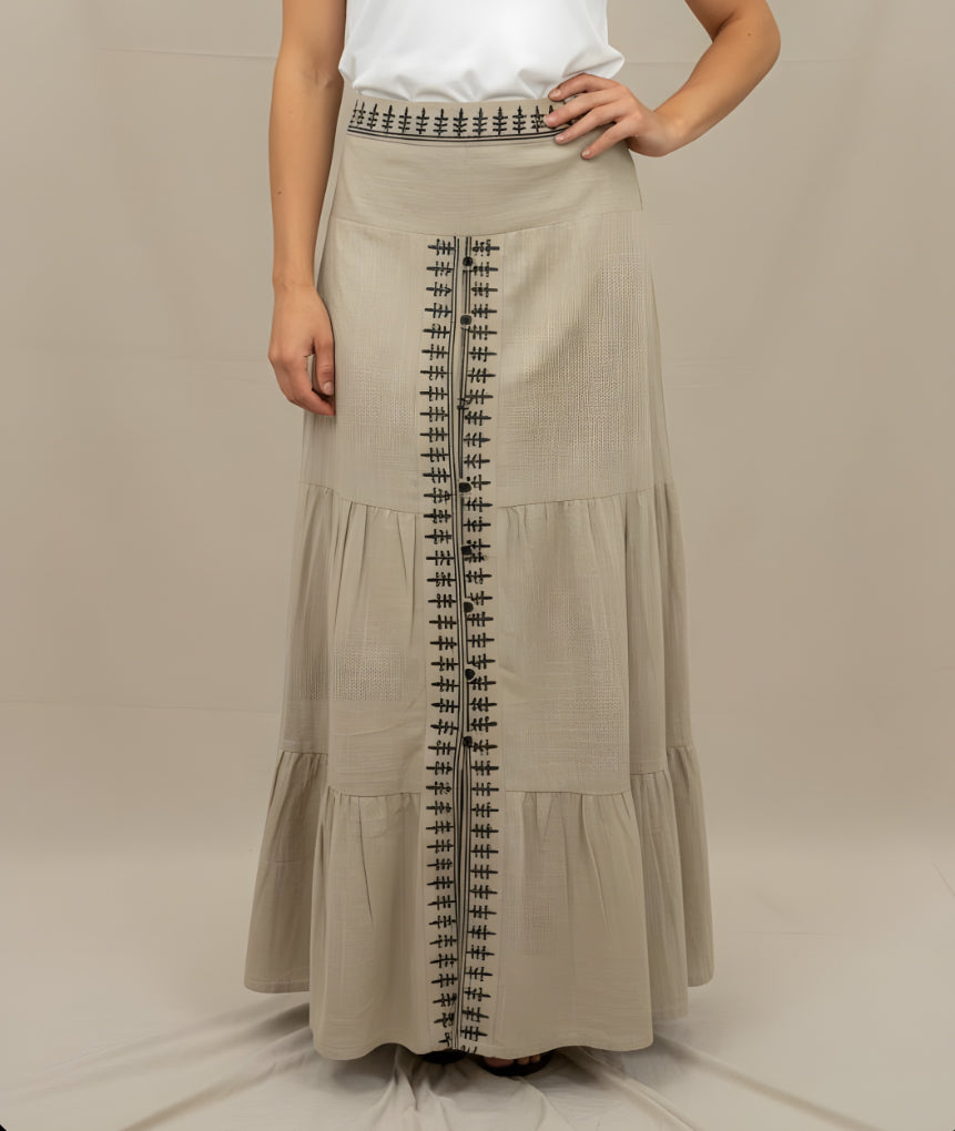 Falda Algodón Beige