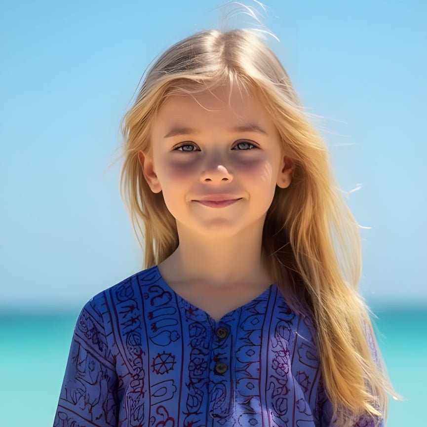 Kurta Denim de Niños. (Recomendamos pedir una talla más).