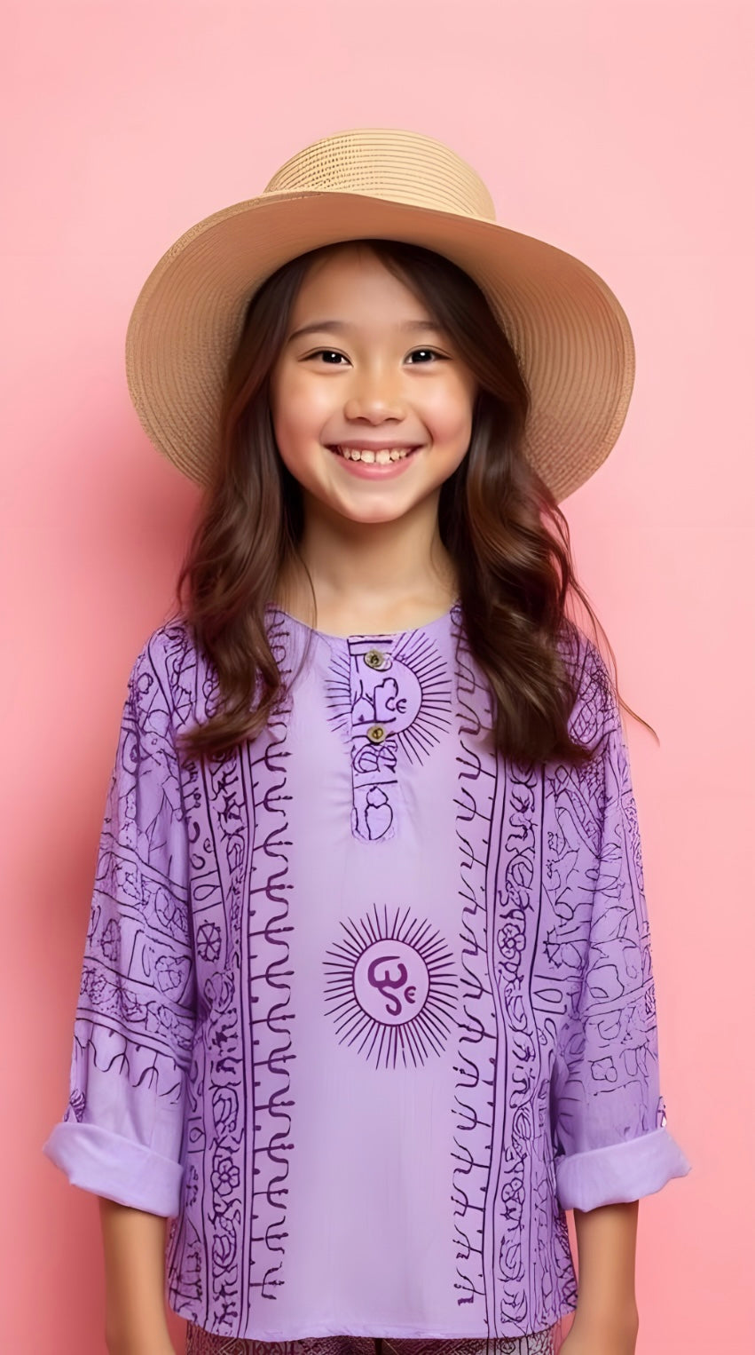 Kurta Lila/morado de Niños. (Recomendamos pedir una talla más).