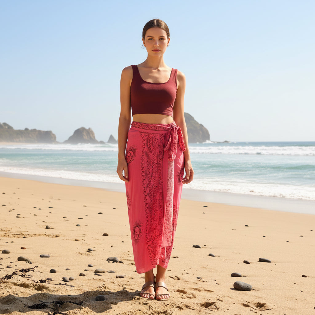 Falda Reversible Chicle/Rosa