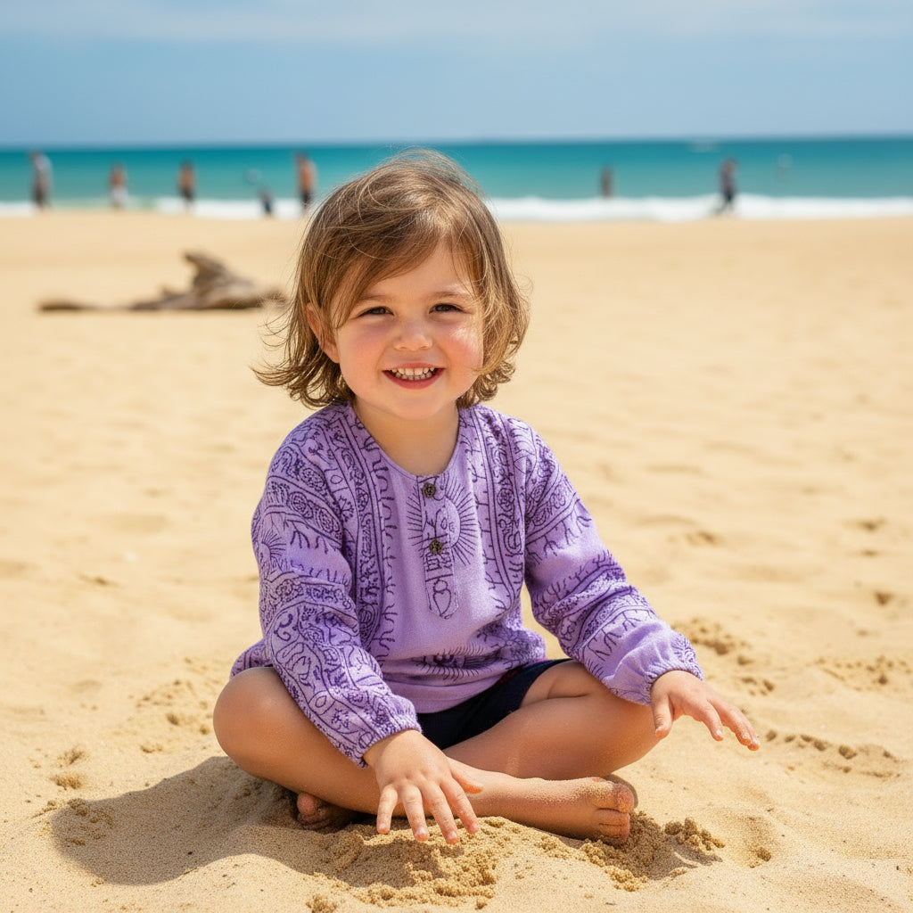Kurta Lila/morado de Niños. (Recomendamos pedir una talla más).