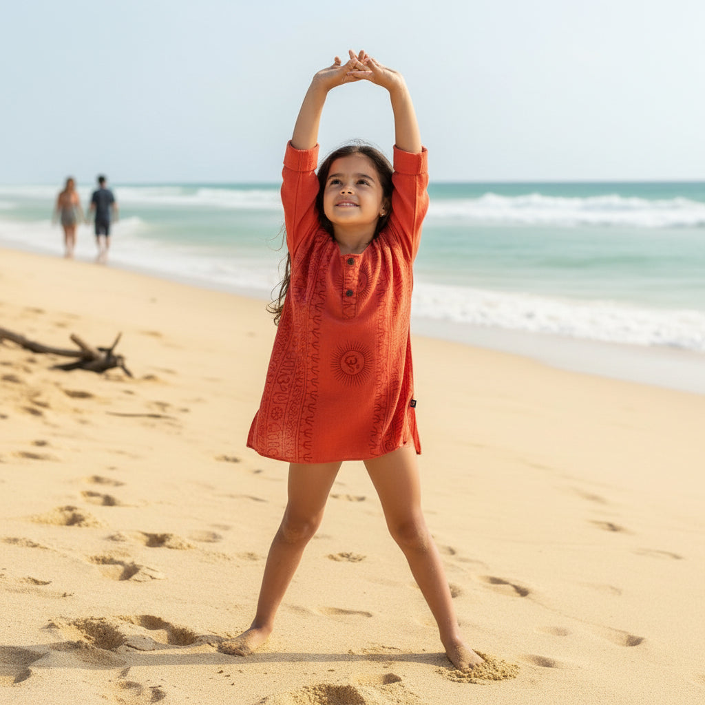 Kurta Roja de Niños. (Recomendamos pedir una talla más).