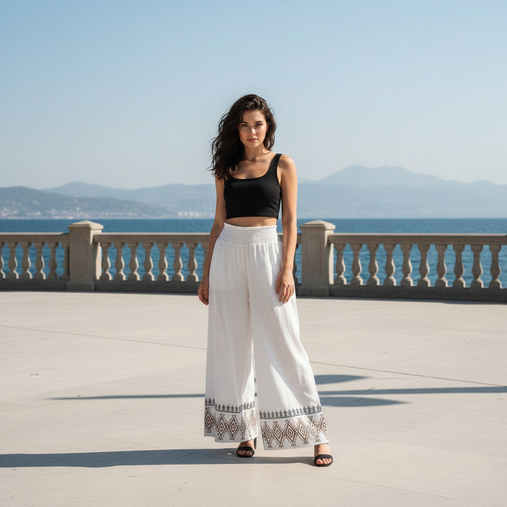 Pantalón Recto Blanco