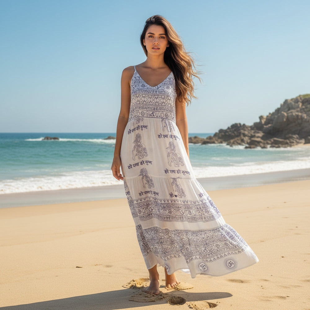 Vestido Tirantes Blanco/denim