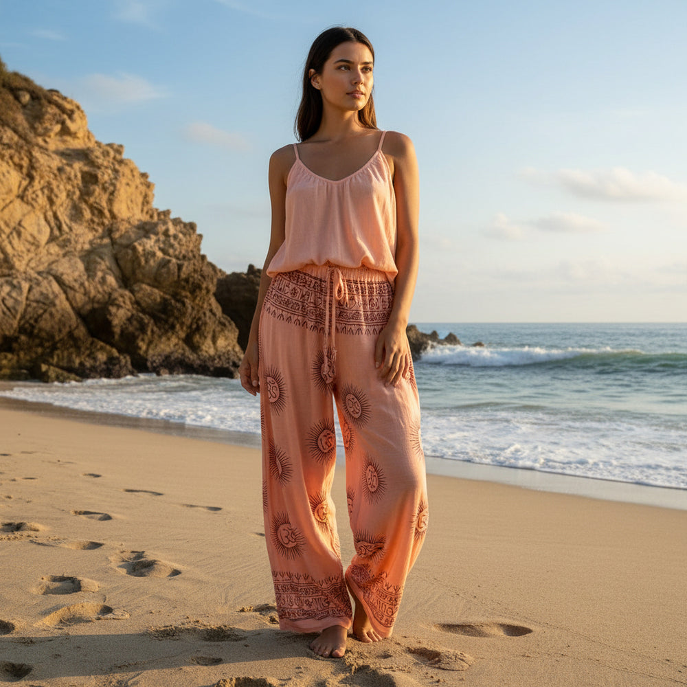 Pantalón bombacho Salmón