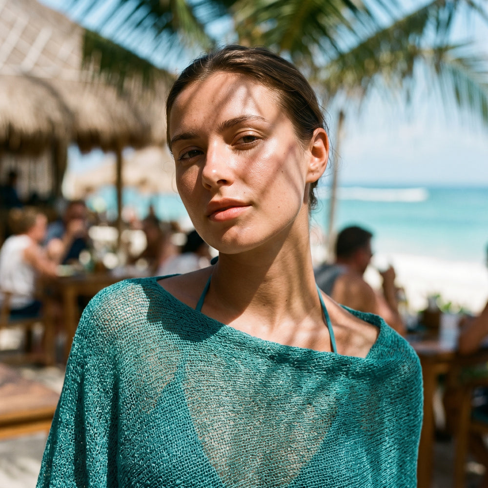 Poncho Verde Agua