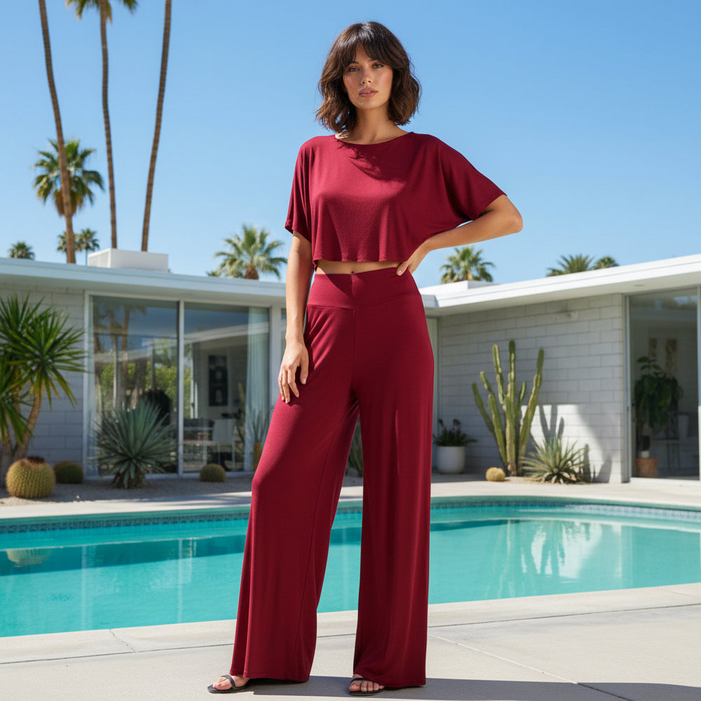 Pantalón Largo Burdeos