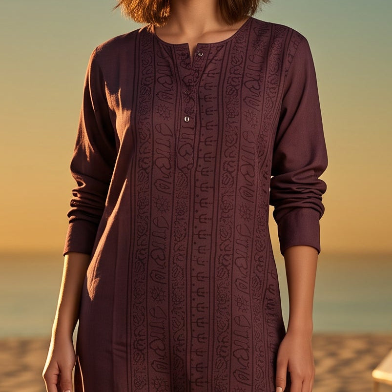 Kurta Clásica Caoba Oscuro