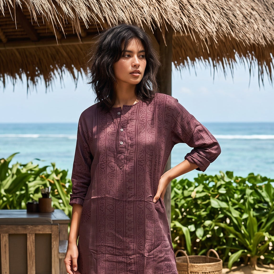 Kurta Clásica Caoba Oscuro