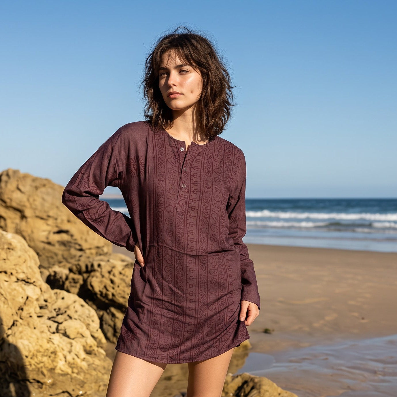 Kurta Clásica Caoba Oscuro
