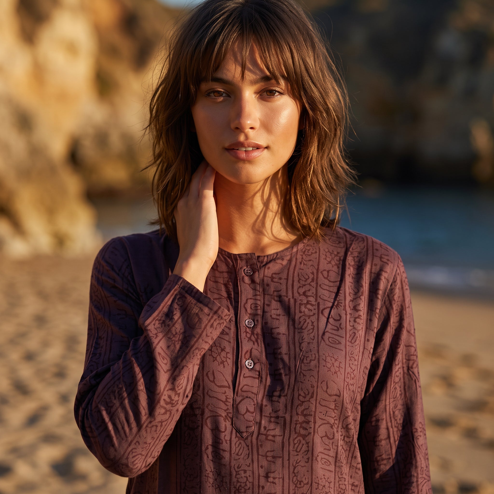 Kurta Clásica Caoba Oscuro