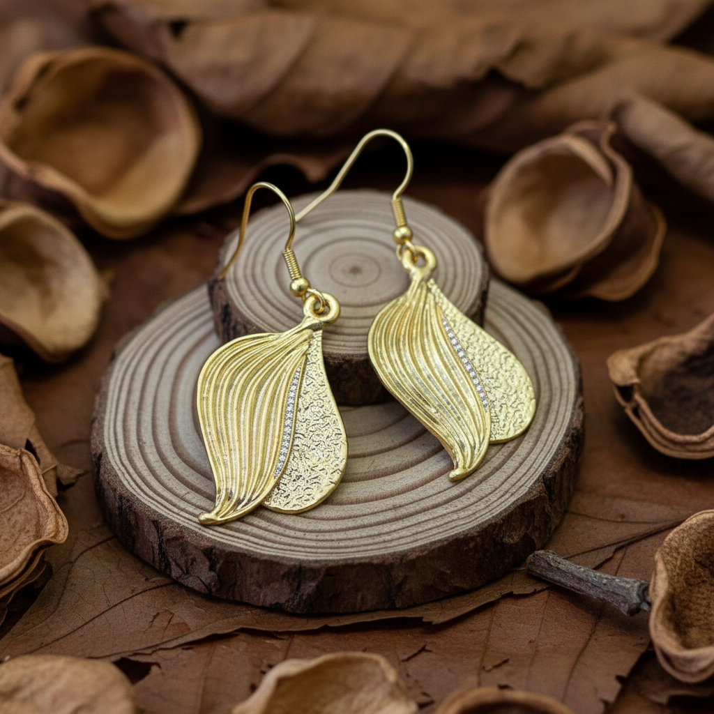 Pendientes Loto Dorados