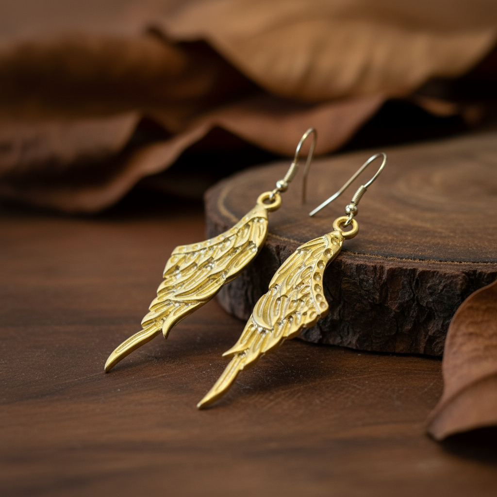 Pendientes Alas Dorados