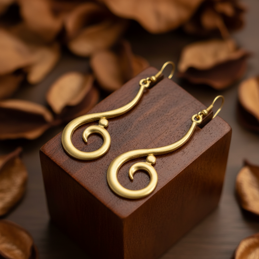 Pendientes Espirales Dorados