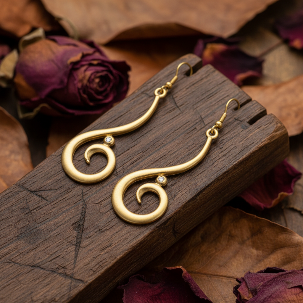 Pendientes Espirales Dorados