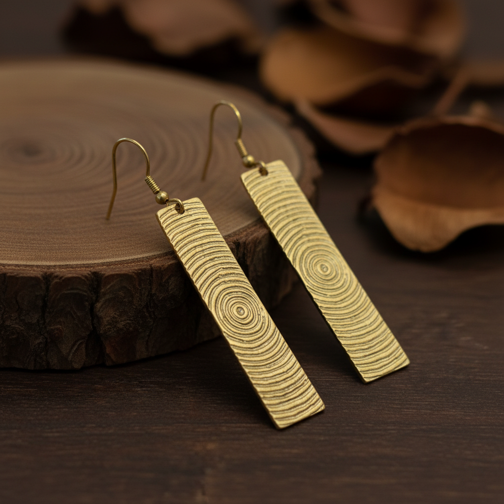 Pendientes Onda Dorados