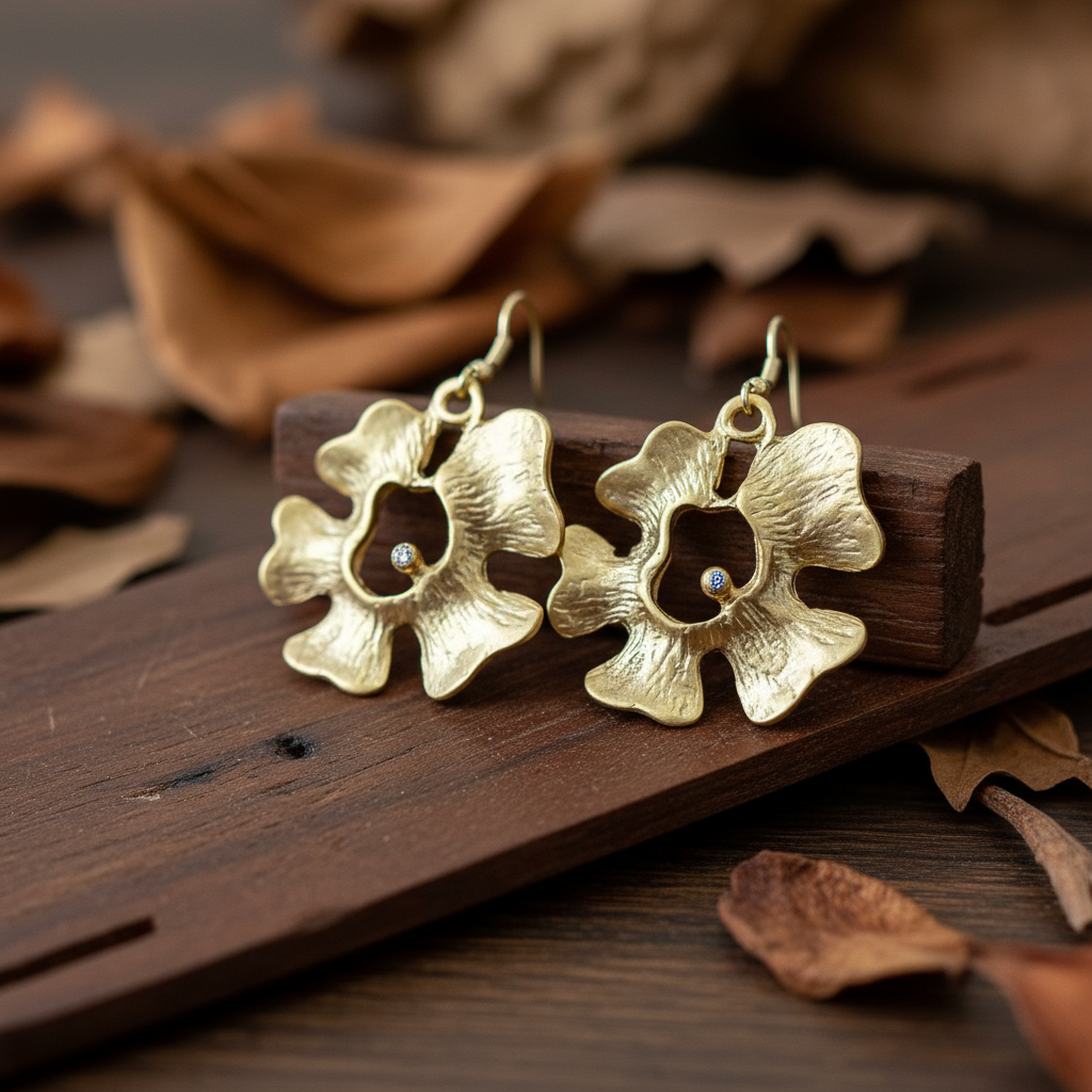 Pendientes Flower Dorados