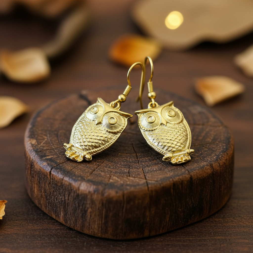 Pendientes Búho Dorados