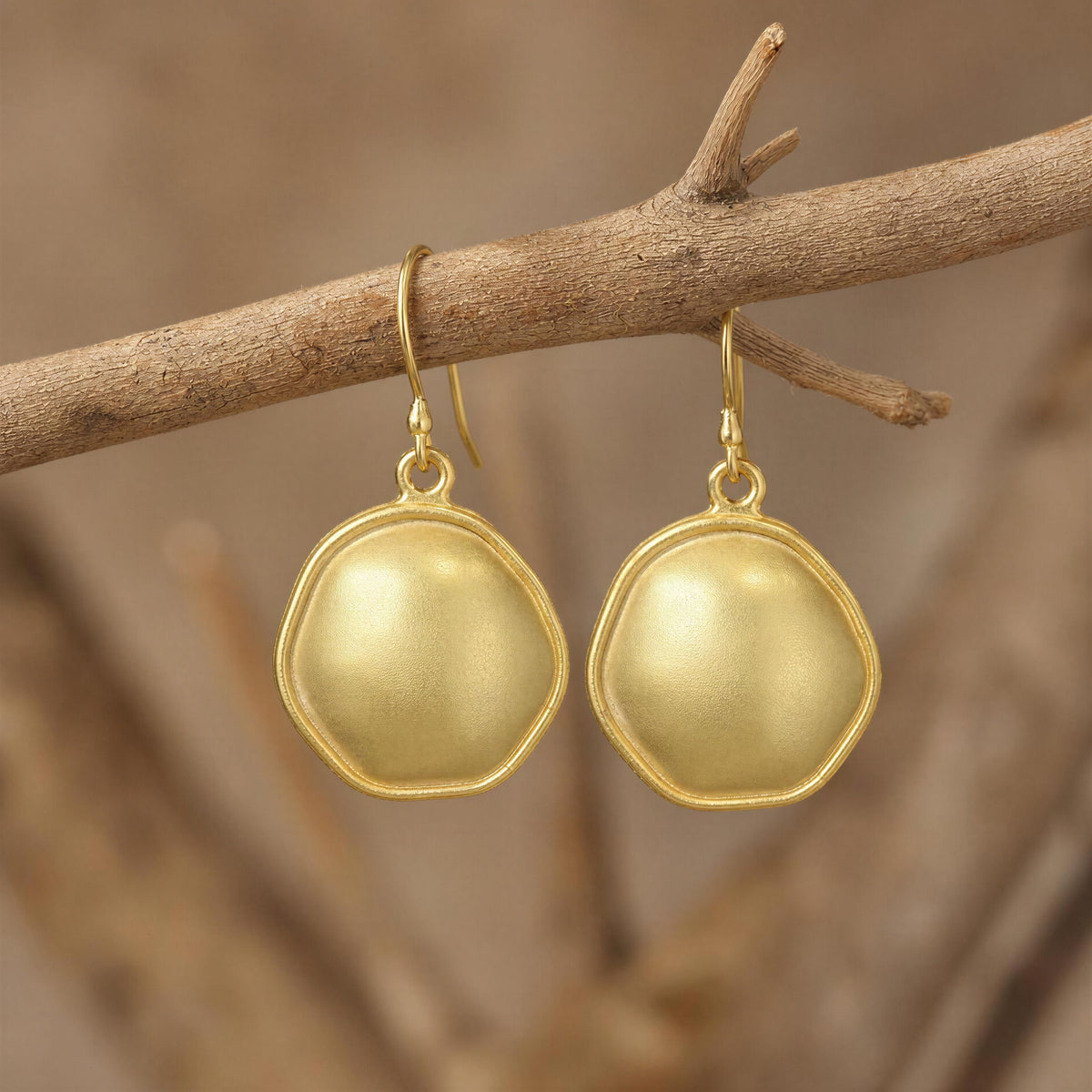 Pendientes Ovalitos Dorados
