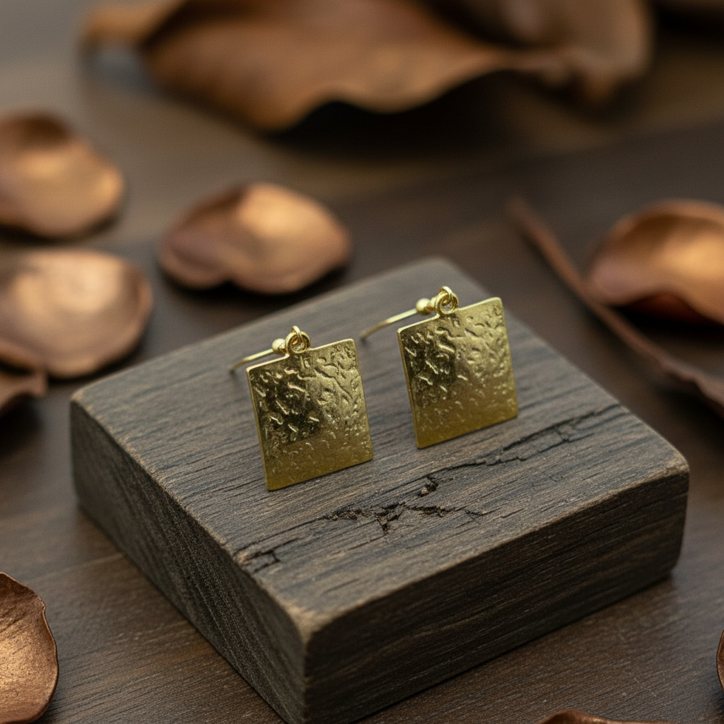 Pendientes Huella Dorado