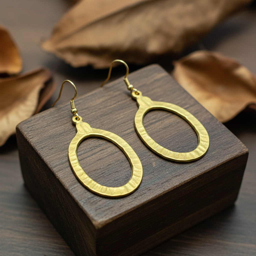 Pendientes Elipse Dorado