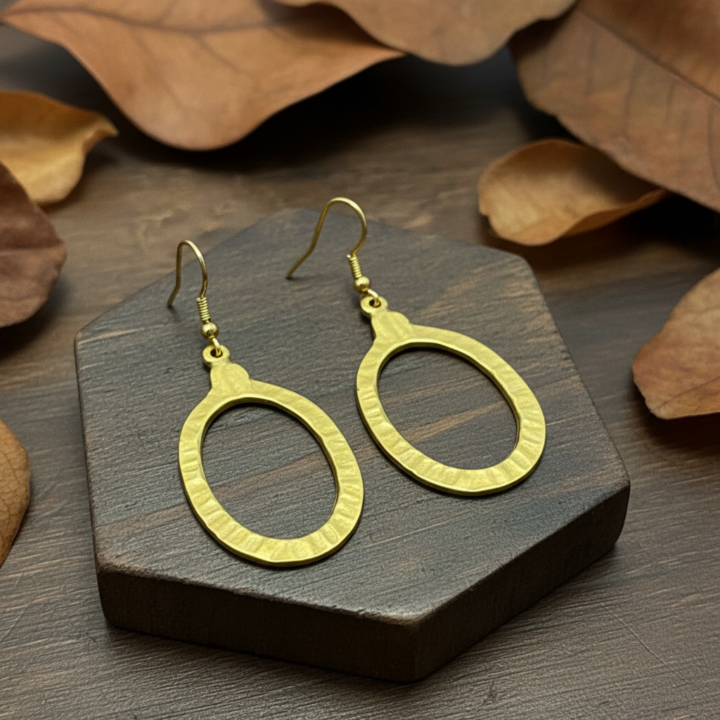 Pendientes Elipse Dorado