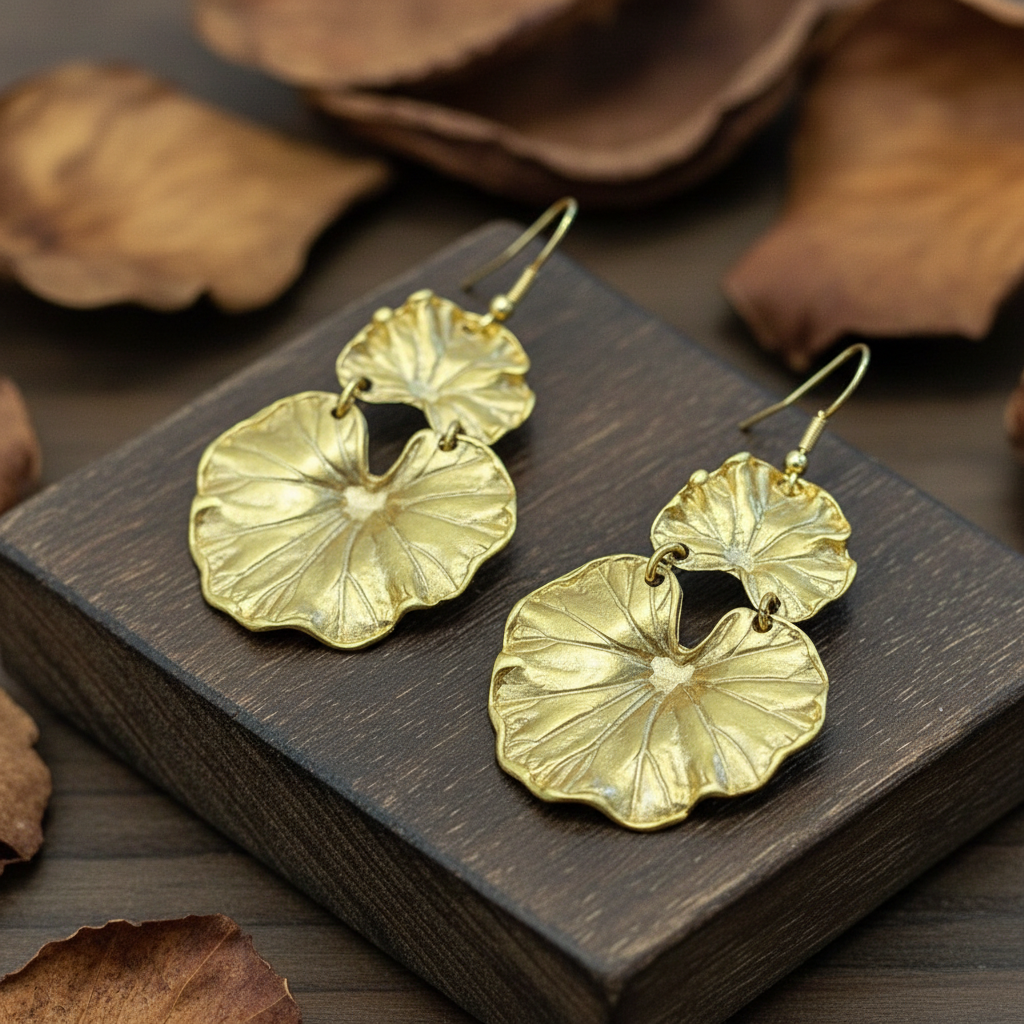 Pendientes Shell Dorado