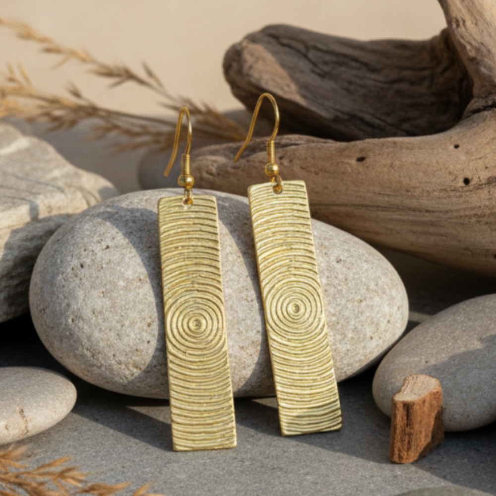 Pendientes Onda Dorados