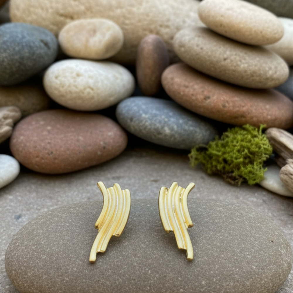 Pendientes Olas Dorados