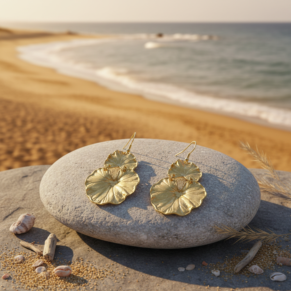 Pendientes Shell Dorado