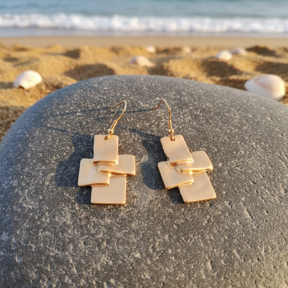 Pendientes Cubos Dorados