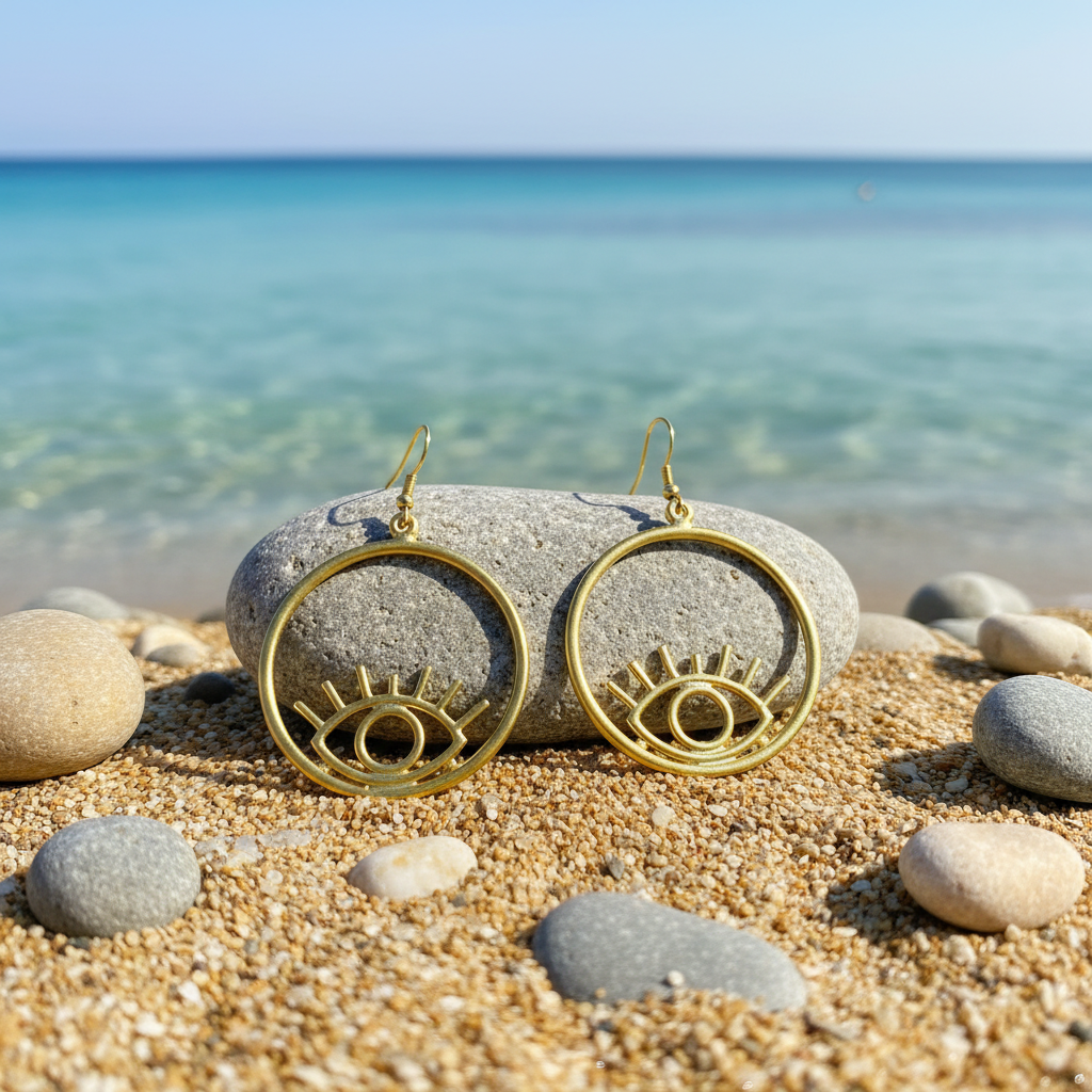 Pendientes Eye Dorado