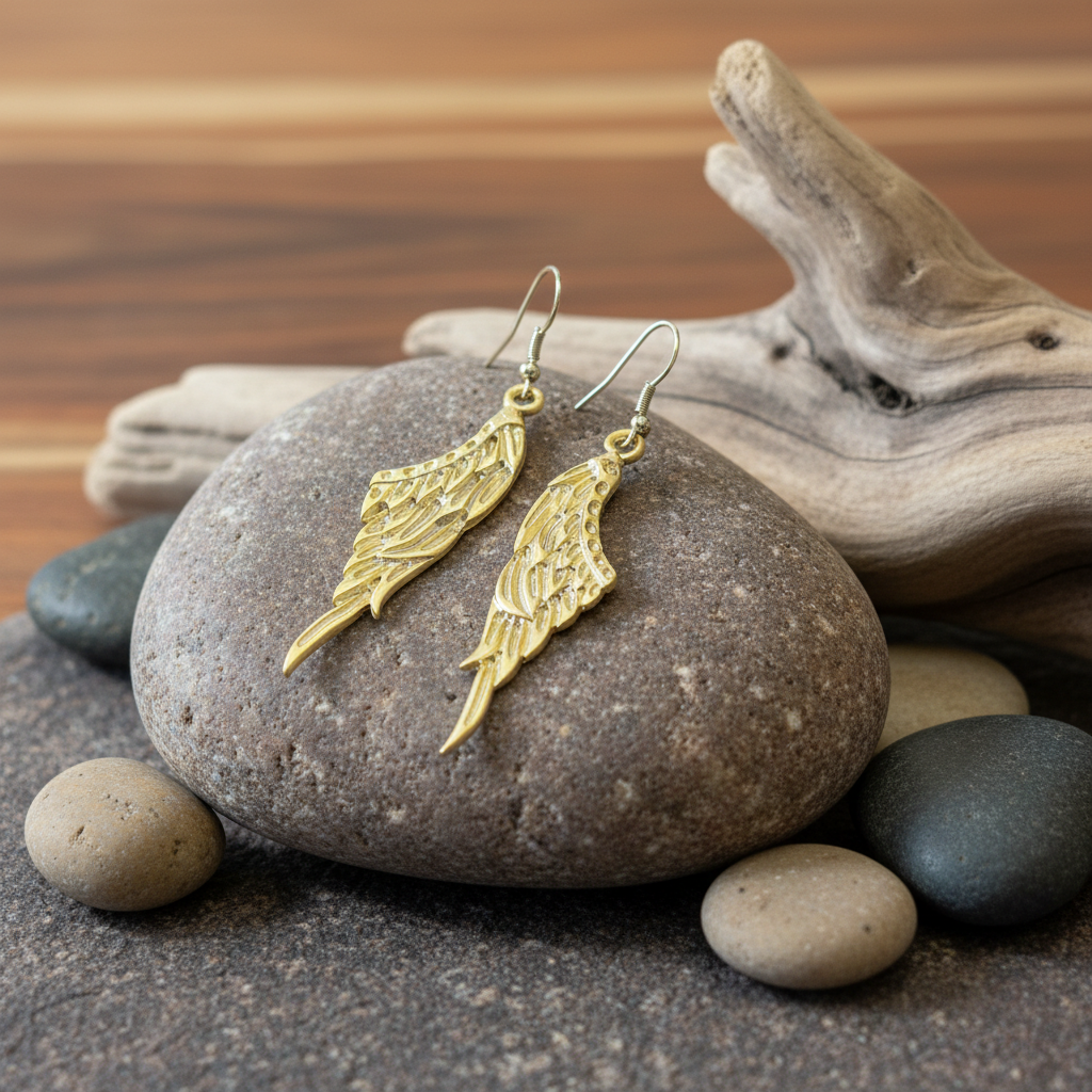 Pendientes Alas Dorados