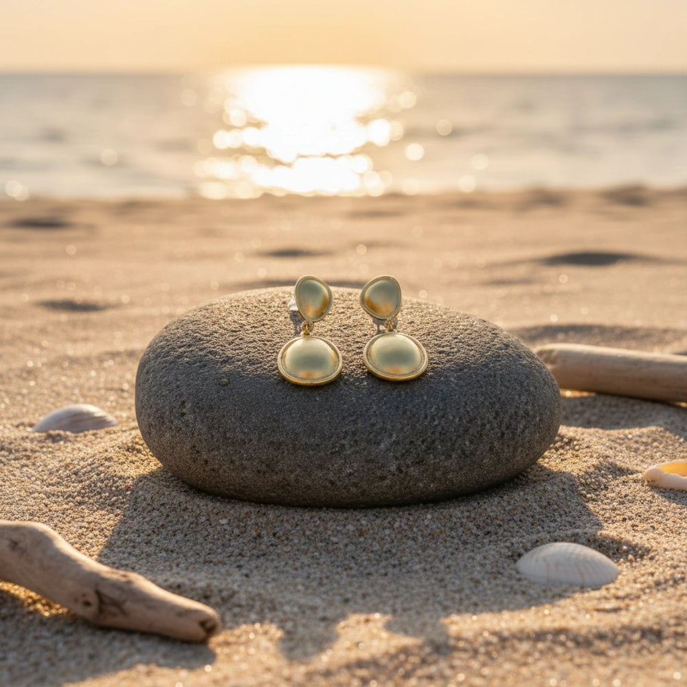 Pendientes Gota Dorados