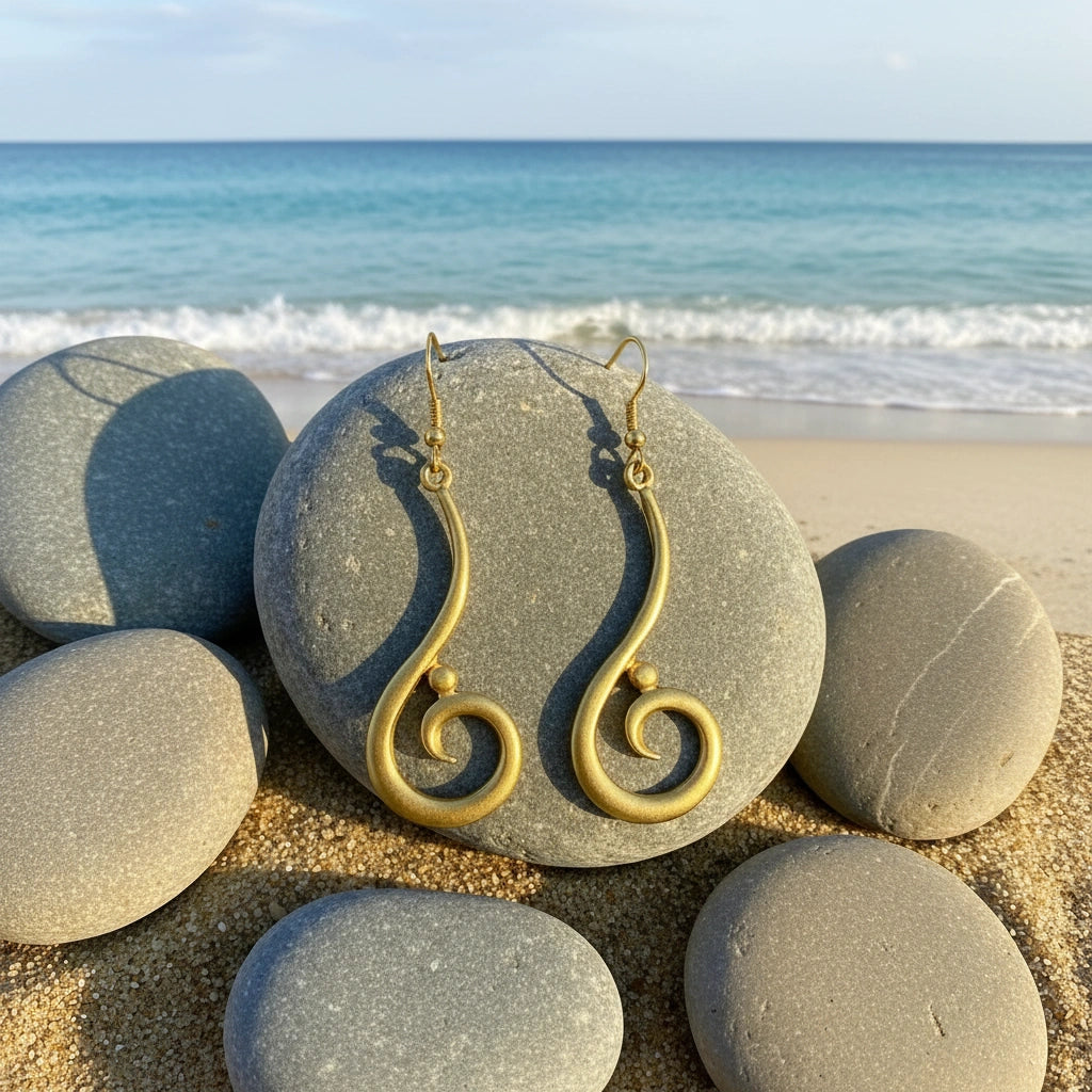 Pendientes Espirales Dorados