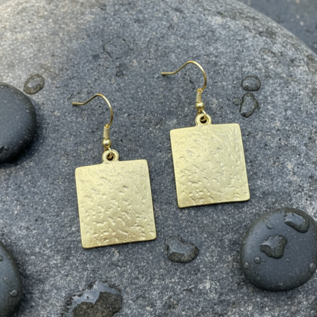 Pendientes Huella Dorado