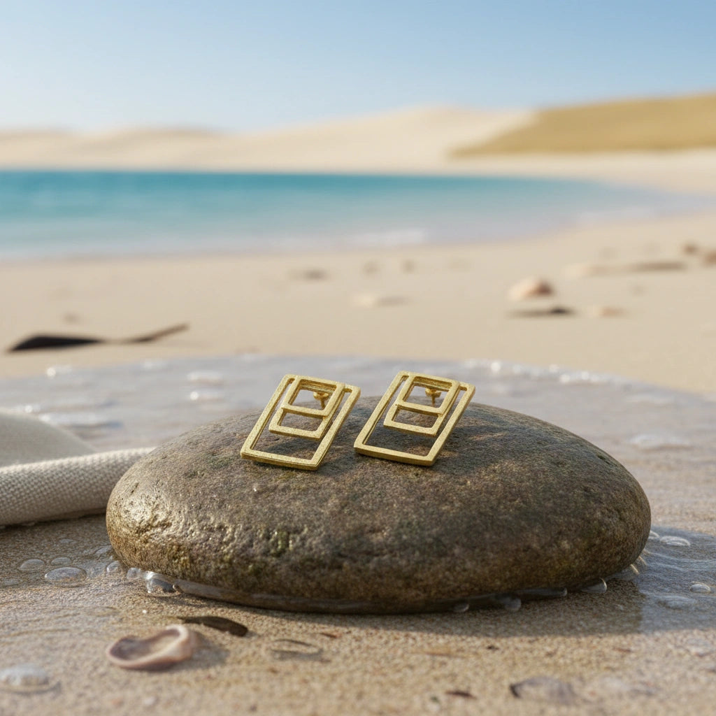 Pendientes Square Dorados