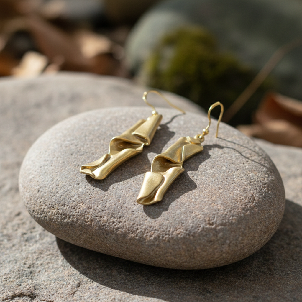 Pendientes Paper Dorado