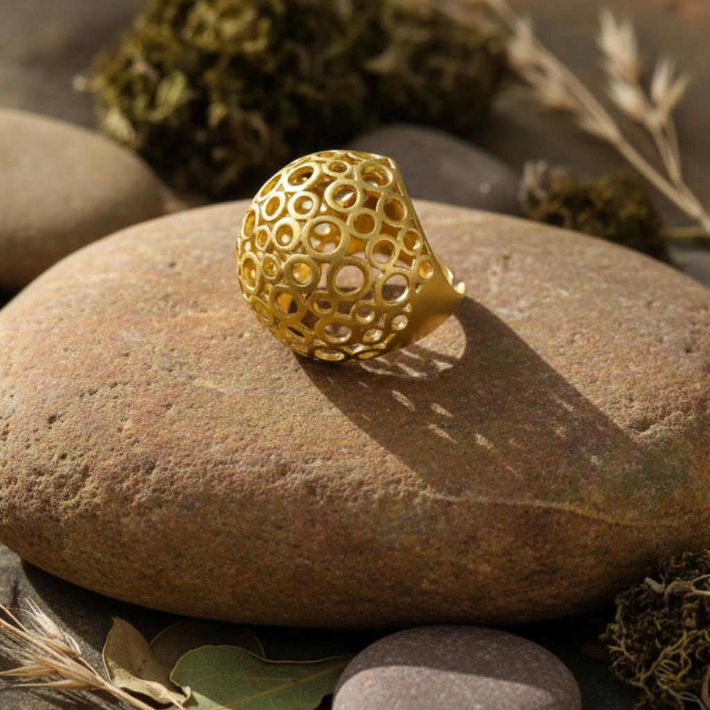 Anillo Circle Dorado