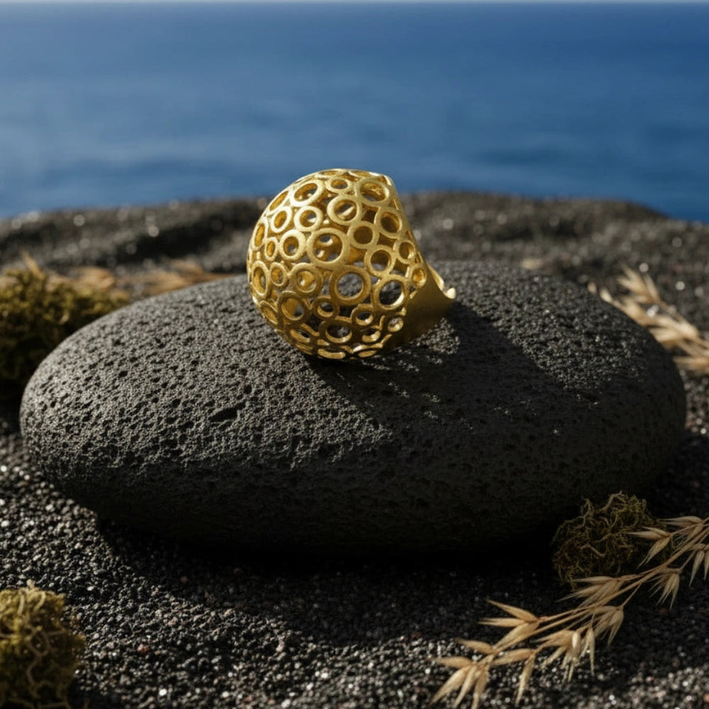 Anillo Circle Dorado