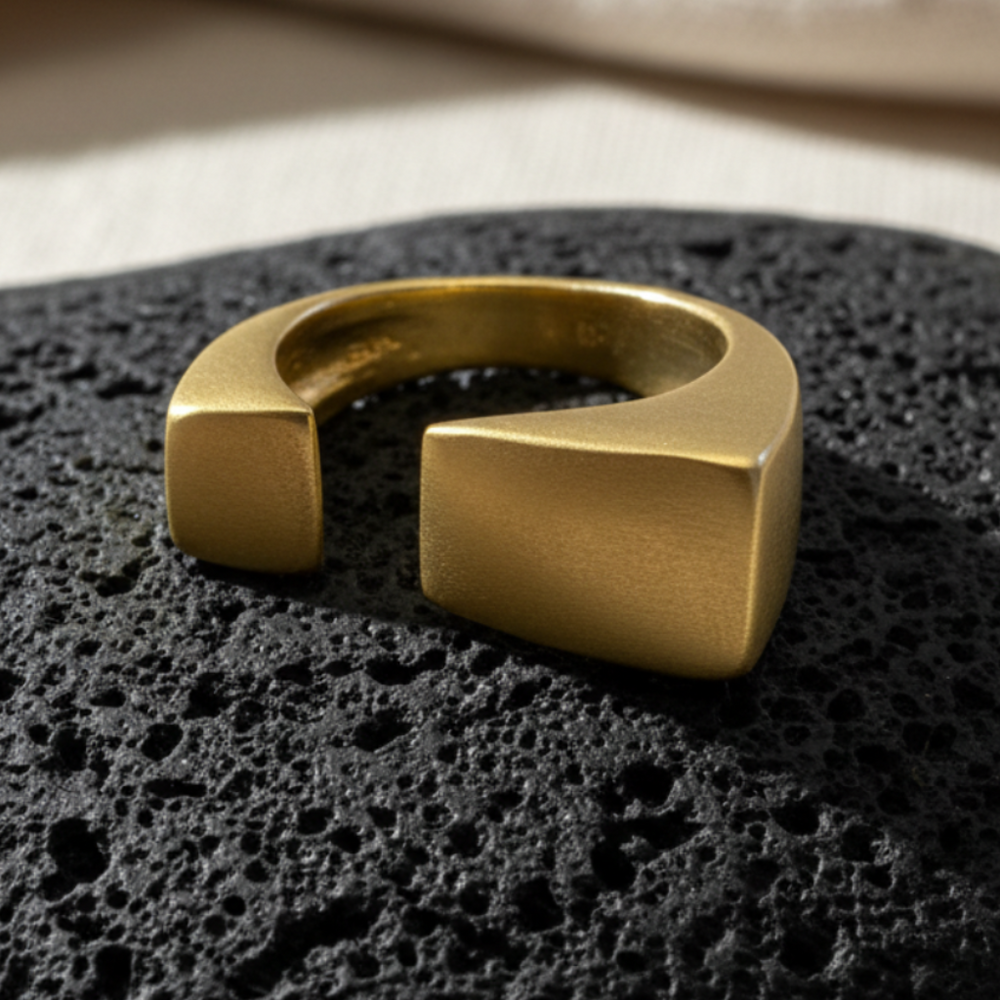 Anillo Desigual Dorado