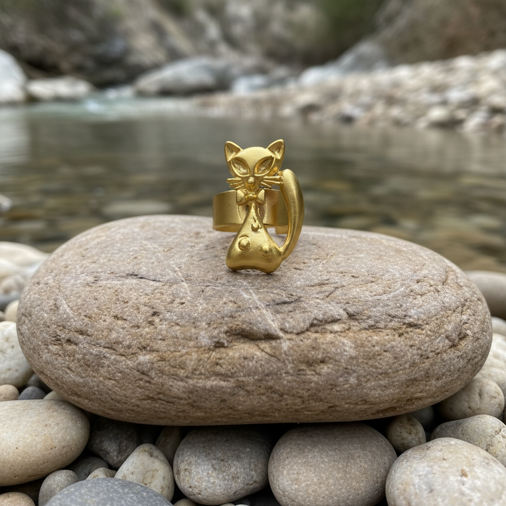 Anillo Gato Dorado