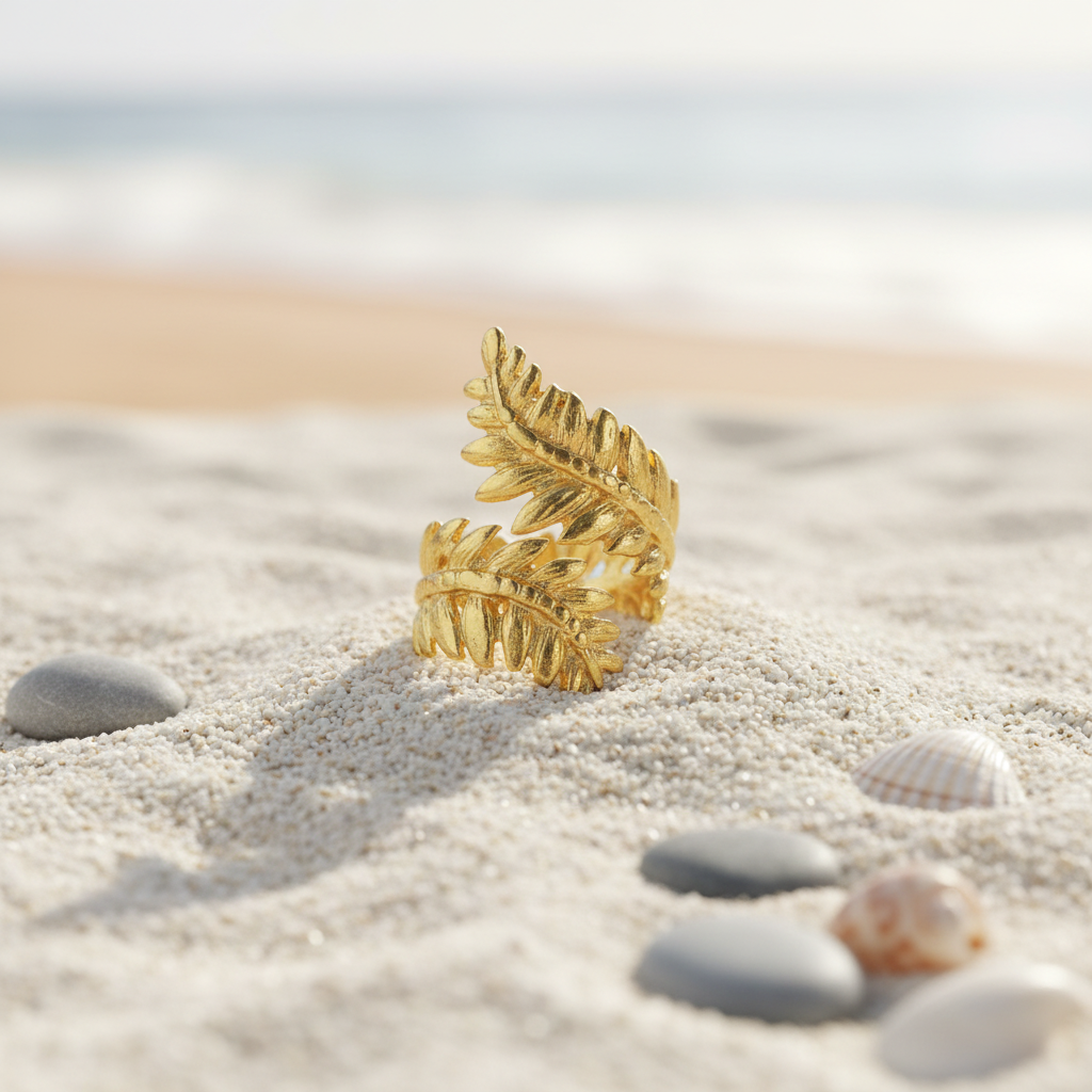 Anillo Laurel Dorado