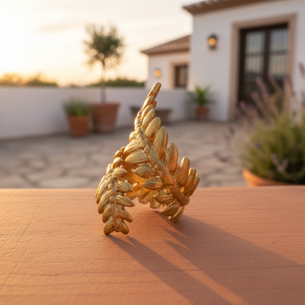 Anillo Laurel Dorado