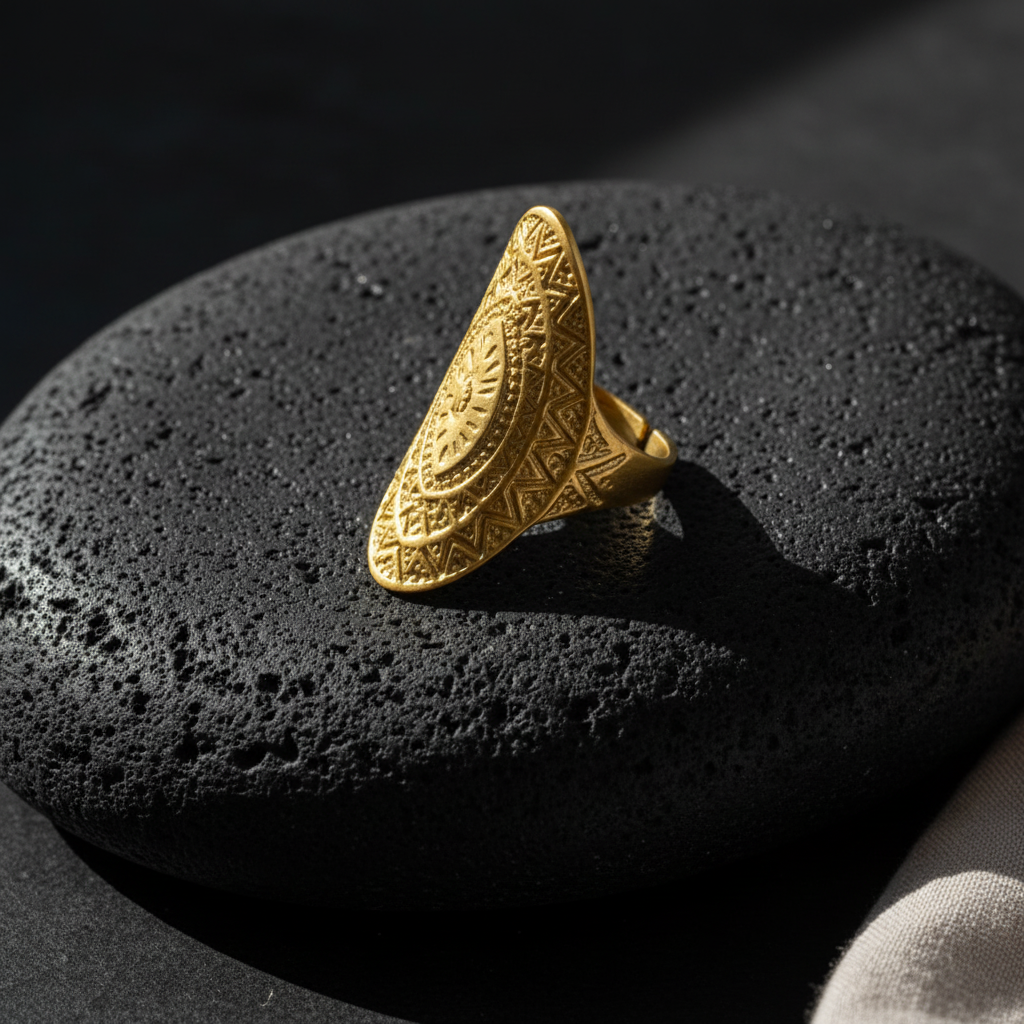 Anillo Mandala Dorado