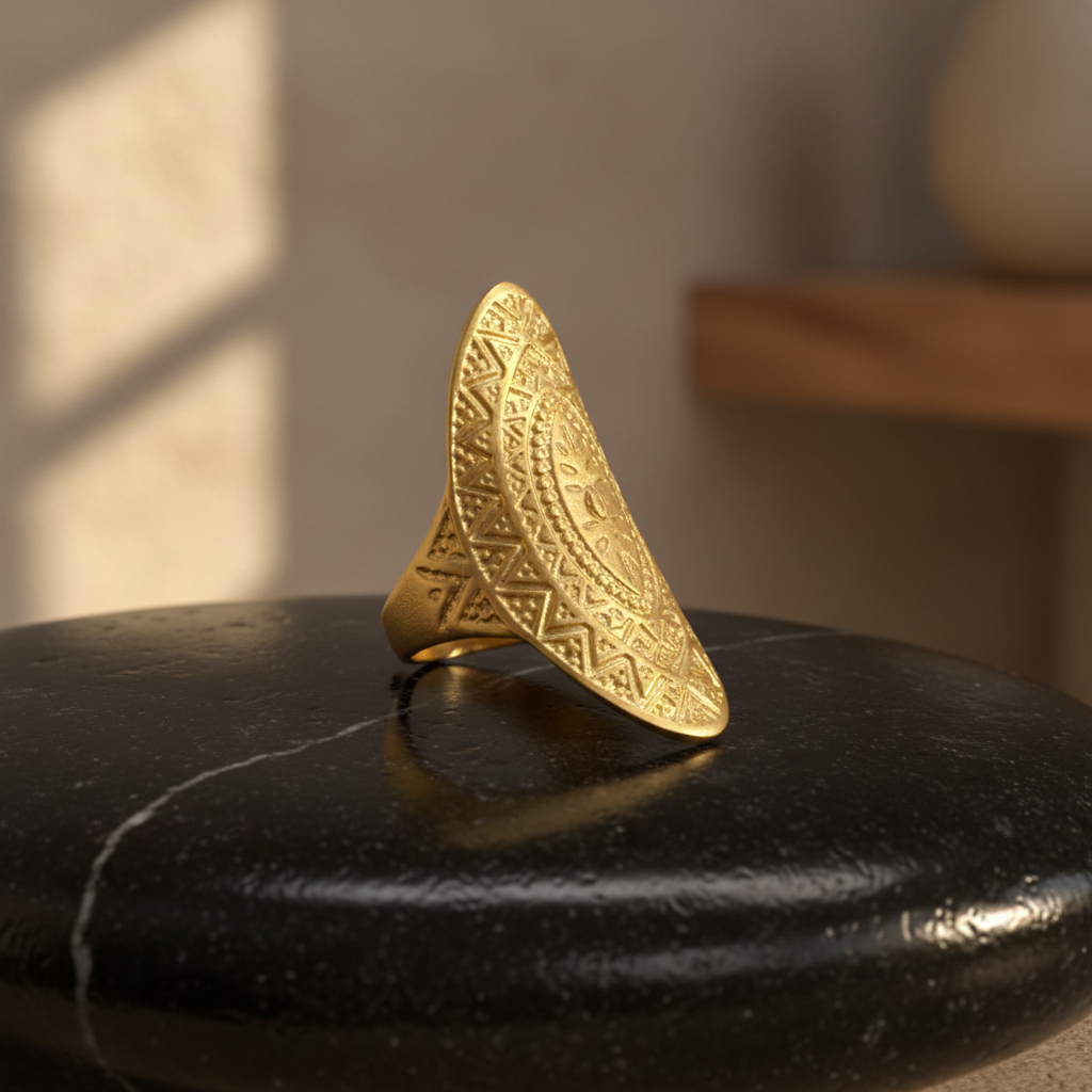 Anillo Mandala Dorado
