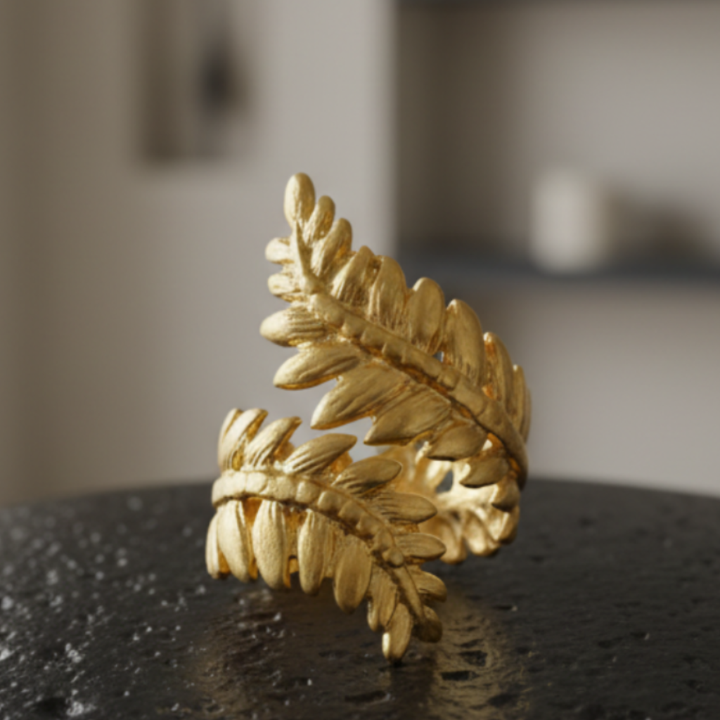 Anillo Laurel Dorado