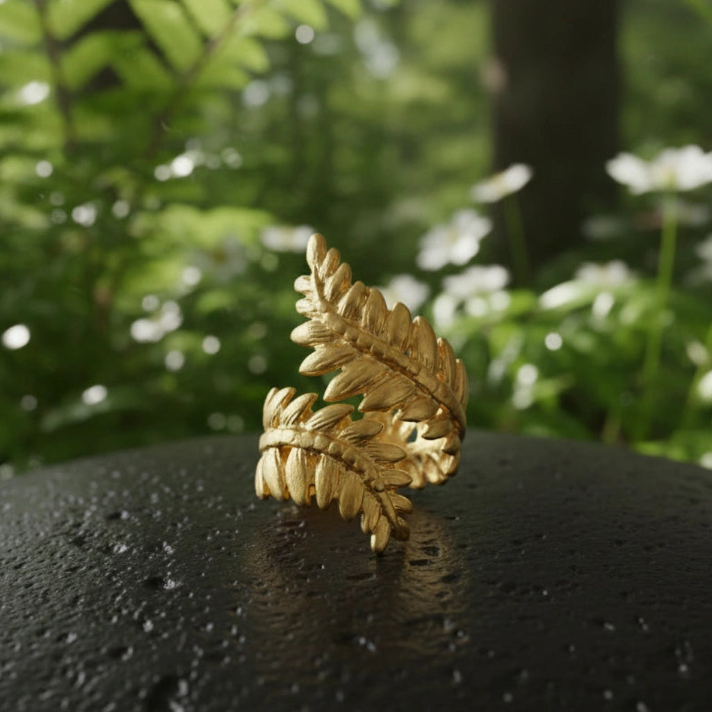 Anillo Laurel Dorado